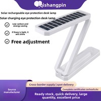 Lámpara de Mesa LED Solar Apilable al 70% con Batería de Larga Duración, Protección Ocular, Portátil para Dormitorio