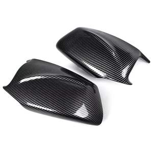 Cubiertas para Retrovisores de BMW Serie 5 F10 F11, Diseño de Fibra de Carbono Negro Brillante, ABS, Juego Completo - Product Image 3