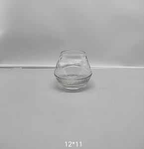 Jarrón de vidrio texturizado soplado a mano, florero moderno transparente para decoración del hogar, centro de mesa artesanal único, mesa de escritorio de oficina - Product Image 1