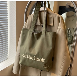 New Design <b>Heavy</b> <b>Duty</b> Cotton Tote Bag 20 Inches with 3D Embroidery Logo Women Bag for Travel - Product Image 4