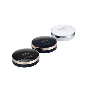 Mini High Highlighter Powder Mono Eyeshadow Box Round Blush Packaging Caja de polvo compacta de plástico vacía con espejo
