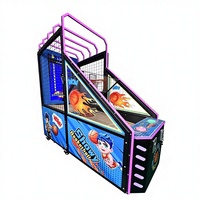 Machine de jeu d'arcade de basket-ball en plastique QSL Amusement Street, machine de tir à monnayeur avec son réaliste et lumières clignotantes