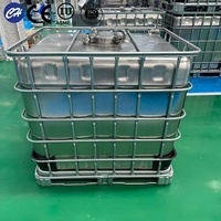 Conteneur mobile IBC en acier inoxydable certifié CE ISO pour le stockage de liquides chimiques, d'huile et d'eau