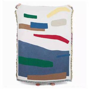 DaiRui Sofa Slipcover Protector Knitted <strong>Large</strong> Fringed Cotton <strong>Custom</strong> Throw Blanket Woven <strong>Tapestry</strong> - Product Image 3