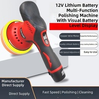 Polisseuse de voiture sans fil 12V, 125 mm, 2800-5500 tr/min, machine de polissage et de cirage de voiture industrielle et DIY avec 4 tampons de polissage