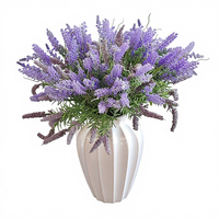 Bouquets de lavande artificielle 10 tiges par bouquet en soie 45 cm Fleurs artificielles modernes pour mariage sur le thème du violet et aménagement paysager de centres commerciaux