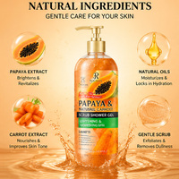Gel Douche Hydratant Éclaircissant à la Papaye et à la Carotte Naturelle pour Femmes, Personnalisable, Faible MOQ, Fabrication Directe
