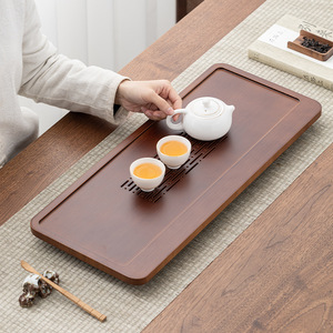 Bamboo <b>Tea</b> <b>Tray</b> Flat Water Storage Dry Brewing Table Small Medium Large Size For Home Office Use - Product Image 3