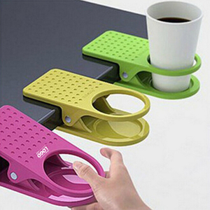 Clip porte-gobelet polyvalent pour table et bureau - Support de boisson sécurisé pour verre à eau, bouteille de bière, tasse à café, soda - Product Image 4