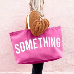 Low MOQ Extra <b>Large</b> Customized Logo Printed Daily Usage Casual Shopping Oversized <b>Canvas</b> <b>Bag</b> for Women - Product Image 3