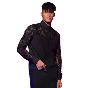 <span class=keywords><strong>Chemise</strong></span> à manches longues pour <span class=keywords><strong>homme</strong></span> avec <span class=keywords><strong>dentelle</strong></span>, tendance et sexy, style cool - Product Image 5