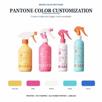 Bouteille Vaporisateur de Pièce Vide Ronde Transparente de Luxe Personnalisée 240ml 360ml 500ml avec Pulvérisateur à Gâchette