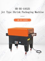 Machine d'emballage rétractable à rouleaux HB-4525 à air chaud uniforme pour l'emballage de cadeaux, carnets, aliments et boissons