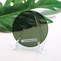Lentilles optiques photochromiques UV410 bleues anti-reflets Maat Manufacturer 1.60 (MR-8) CB Green, lentilles en verre, prix bas, lentilles optiques