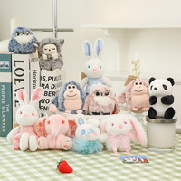 Pendentif en peluche de 4 pouces rembourré de coton PP, vente en gros, porte-clés de voiture, breloque pour sac à dos, accessoire de poupée, mignon, pour les 5-7 ans, unisexe, fabriqué en Chine