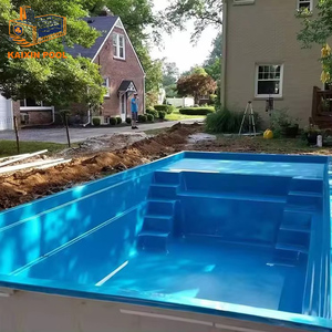 Coque de <span class=keywords><strong>Piscine</strong></span> Préfabriquée en Fibre de Verre pour Jardin Familial, Grande Taille, <span class=keywords><strong>Jacuzzi</strong></span>, Nage à Contre-courant, Enterrée et Extérieure - Product Image 1