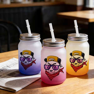 Topjlh <span class=keywords><strong>Pot</strong></span> <span class=keywords><strong>en</strong></span> <span class=keywords><strong>verre</strong></span> givré à sublimation, 500 ml, <span class=keywords><strong>pot</strong></span> <span class=keywords><strong>de</strong></span> rangement personnalisé <span class=keywords><strong>avec</strong></span> logo, pour boisson, <span class=keywords><strong>yaourt</strong></span>, miel, confiture, cadeau <span class=keywords><strong>de</strong></span> mariage - Product Image 1