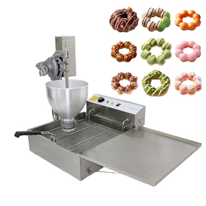 Máquina comercial semiautomática para hacer donas de flores, de acero inoxidable, con temperatura ajustable y certificación CE. - Product Image 1