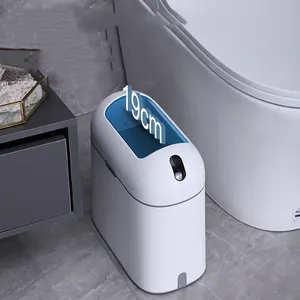 白色感应垃圾桶智能传感器自动垃圾智能垃圾箱