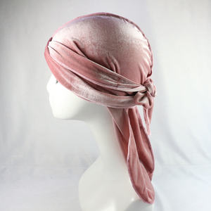 HZM-18113 personnalisé velours <span class=keywords><strong>Durag</strong></span> multicolore pour votre choix longue queue Premium brillant <span class=keywords><strong>Durag</strong></span> - Product Image 4