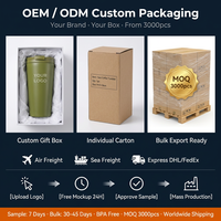 Mug à café isotherme OEM ODM 16 oz, impression personnalisée, acier inoxydable à double paroi, gobelet de voyage avec couvercle rabattable