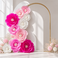 Grande fleur en papier faite à la main personnalisable avec plusieurs couleurs pour la vitrine de magasin et la décoration de fête, fleur en papier artificielle géante