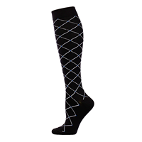 Chaussettes de compression montantes en nylon tricoté, écologiques, série noir et blanc, pour l'automne, de haute qualité, pour le sport et le quotidien, vente en gros