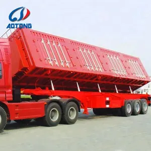 30 cubic meters 40 ton side dump semi trailer 40 ton dump truck