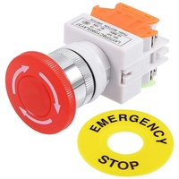 Bouton poussoir d'arrêt d'urgence rouge
