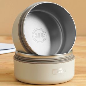 Boîte à lunch ronde isolée en acier inoxydable 304 Sac de stockage thermique sous vide portable Tasse à soupe Capacité 0-1L Contenant pour aliments chauds - Product Image 5