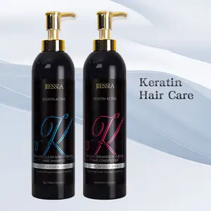 Fabrika en iyi fiyat 700ml Jiessia anti-kepek yağ kaldırma Keratin saç bakımı seti şampuan ve saç kremi