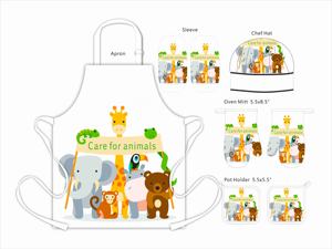 Set de cuisson pour enfants, outil de cuisine à faire soi-même, chapeau à crochet, gant de four, manches, porte-pot et tabliers de chef pour enfants - Product Image 5