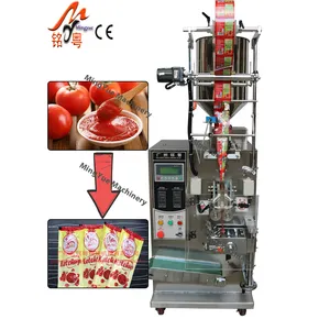 3/4 lados de vedação máquina de embalagem sachê de ketchup molho de mel líquido chuveiro sachês de gel de enchimento máquina de embalagem