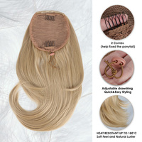 Nouveautés Julianna : Extensions de cheveux queue de cheval à cordon, en fibre Kanekalon Futura, vente en gros, postiches synthétiques bouclés