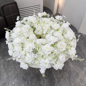 Arrangements floraux de table transfrontaliers de haute qualité, centres de table de mariage, boules de fleurs, ensembles de vases et chandeliers, couronnes de fleurs en soie - Product Image 2