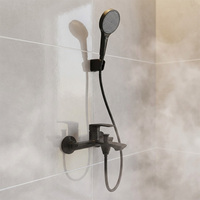 Robinet mural en laiton chromé de haute qualité, double fonction, ensemble de douche pour salle de bain, robinet de baignoire