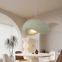 Lustre de style japonais Wabi Sabi pour salle à manger, luminaires suspendus Japandi E27 pour restaurant, bar