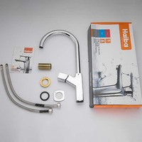 Mitigeur d'évier à montage sur pont robinet en filigrane robinet de cuisine chromé avec bec pivotant