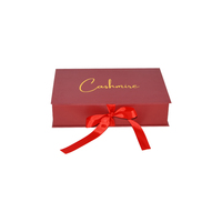 Boîte cadeau magnétique personnalisée de luxe en carton rouge grand format pour vêtements, sous-vêtements féminins, chaussettes, emballage recyclé