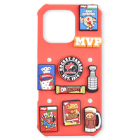 Modieuze Schokbestendige Diy 3d Zacht Siliconen Gat Mobiele Telefoon Hoesje Voor Klomp Bedels Voor Iphone 16 15 14 13 12 11 Pro Max