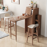 Mesa de Bar moderna para sala de estar, mueble de almacenamiento de Color café, armario de vino para el hogar