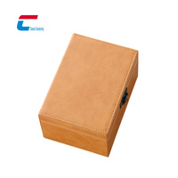 Boîte Faraday en cuir PU grande capacité, boîte de blocage RFID, bloqueur de signal de clé de voiture, boîte de rangement antivol pour téléphones, cartes, clés
