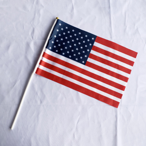 Aozhan logotipo personalizado educación agencia <span class=keywords><strong>de</strong></span> viajes <span class=keywords><strong>Marruecos</strong></span> poliéster país bandera doble mano agitando desfile Mini bandera pequeña - Product Image 6