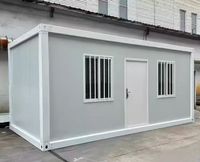 Maison conteneur en panneaux sandwich, solution complète, logement temporaire, bureau, type boîte simple, emballage pliable, mobile, préfabriqué