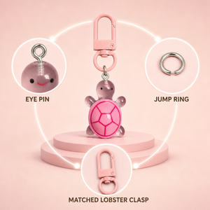 Porte-clés pendentif tortue lumineuse mignonne de dessin animé, couleur aléatoire, pour décoration de sac à dos de fille, vente en gros - Product Image 3