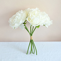 Bouquet de Mariage Artisanal en Soie Blanche avec Roses et Hortensias, Bouquet de Mariée à Tenir à la Main, Décoration d'Intérieur, Fleurs Artificielles Directes