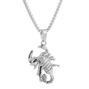 Yunnique – pendentif Scorpion en acier inoxydable, couleur argent et or, collier en forme d'animal pour hommes et femmes, chaîne de 3.0x60cm, 122047 - Product Image 3