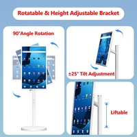 27-32 Zoll LCD Android 15 Tragbarer Touchscreen Smart TV mit FHD 1080p WLAN & USB für Weiß-LED-Bildschirm und Rollenständer