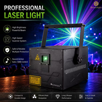 Laser d'animation professionnel RVB pleine couleur 5W/10W - Projecteur de faisceau pour effets de scène DJ, mariages, clubs et fêtes