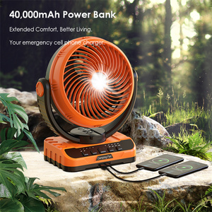 Ventilador de Mesa Portátil Recargable F906 de 40000 mAh, Ventilador de Plástico para Emergencias y Camping, Funciona con Batería - Product Image 3